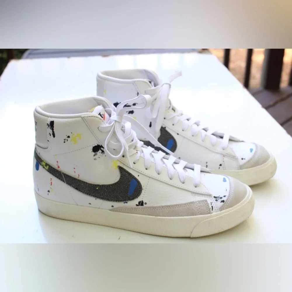 Nike blazer paint splatter sneakers